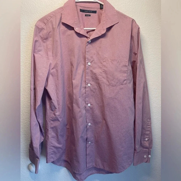 Perry Ellis men’s size medium button up long sleeve non iron 100% Cotton - Picture 1 of 5